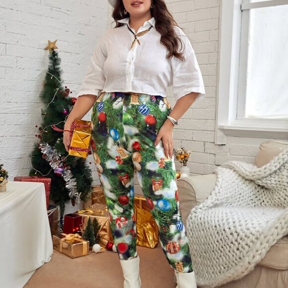 Ladies size 1X Christmas Leggings - Picture 2 of 10
